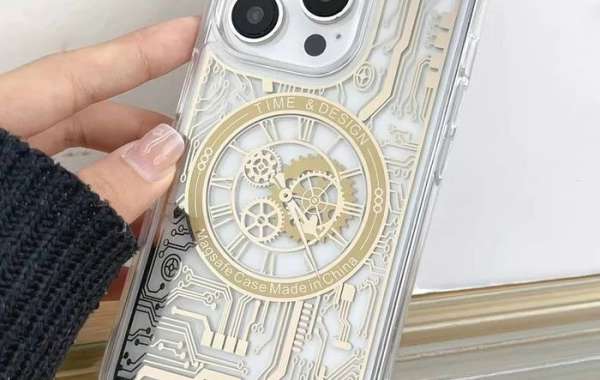 Mechanical Magnetic Magsafe Clear Back Case Cover for iPhone