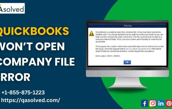 Easily Fix QuickBooks Won’t Open Company File Error