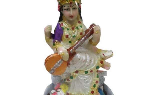 Graceful Marble Saraswati Idols: Perfect for Study Tables, Homes, and Temples